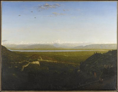 View of Mont Blanc, Seen from La Faucille by Pierre Etienne Theodore Rousseau